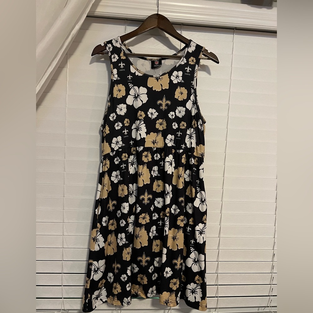New Orleans Saints NFL Floral Sundress. Size 2X